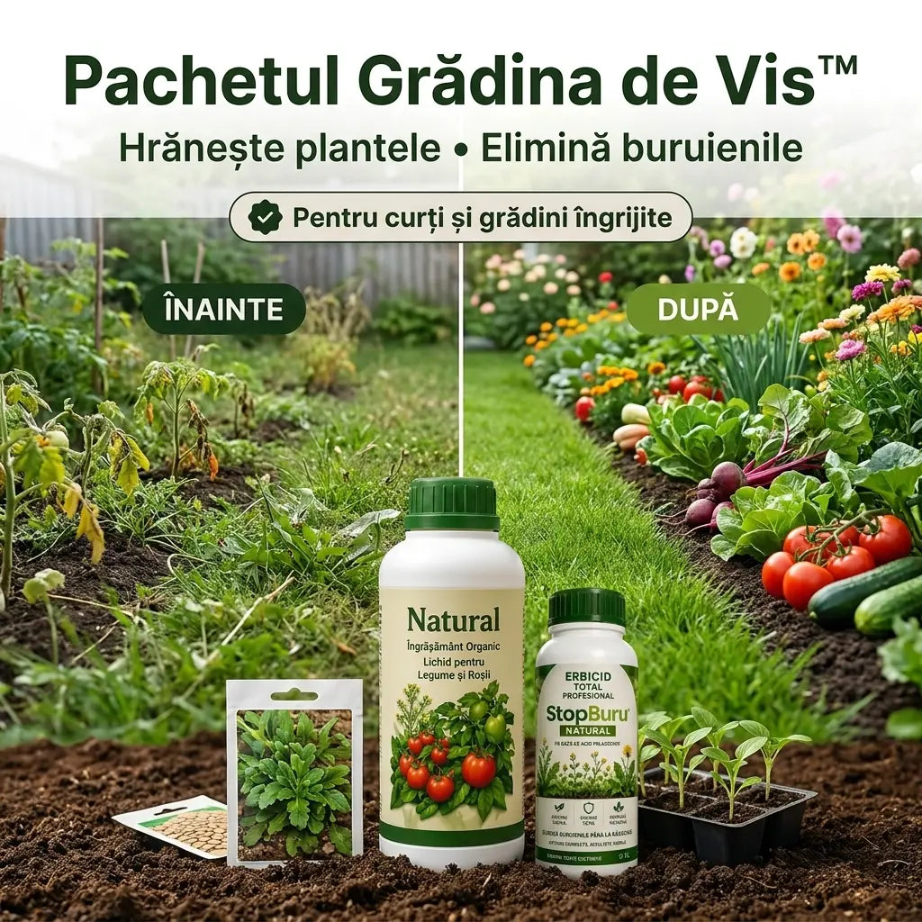 Pachetul Grădina de Vis™ Îngrășământ, Erbicid, Semințe, Pamânt